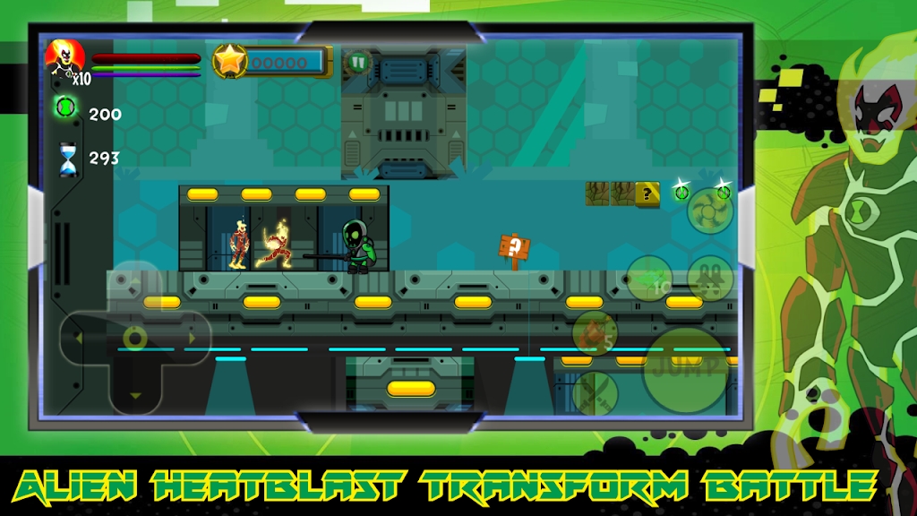 Ӣս(Alien Heatblast Transform Battle)