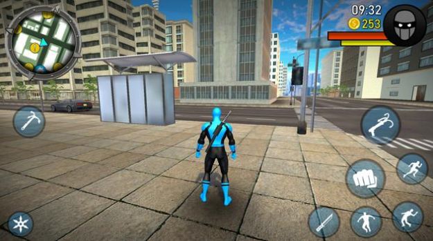 Blue Ninja Superhero