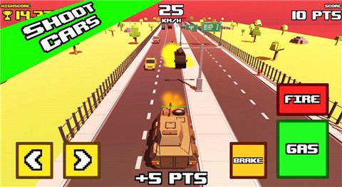 ֮·̹˺ֱײ(Crazy Road: Tank Rampage)