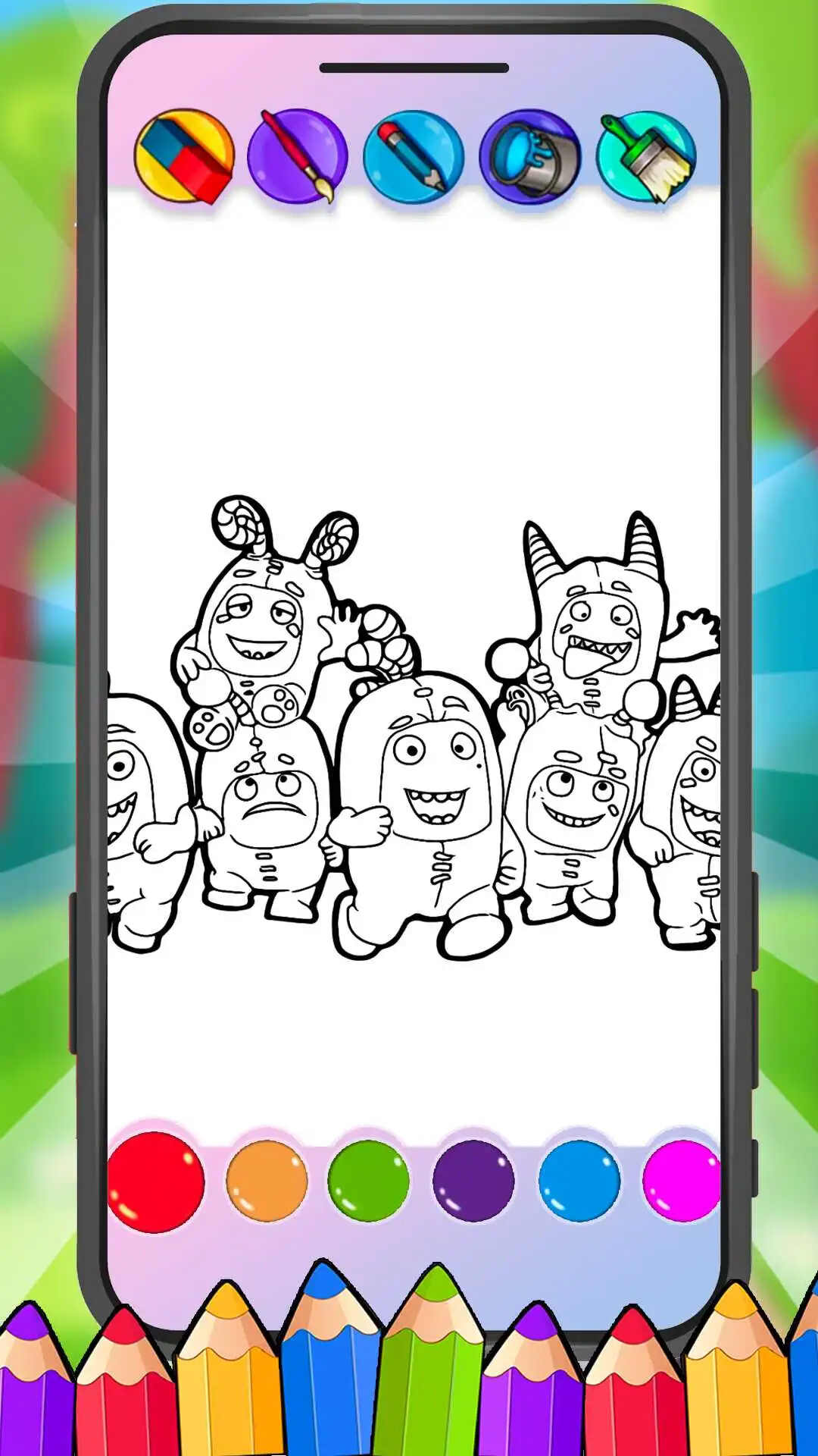 魔法奇数着色(Oddbods Coloring Game) 魔法奇数着色(Oddbods Coloring Game)