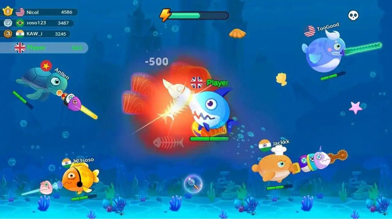 鲨鱼生存大作战(Shark vs Fish.io)