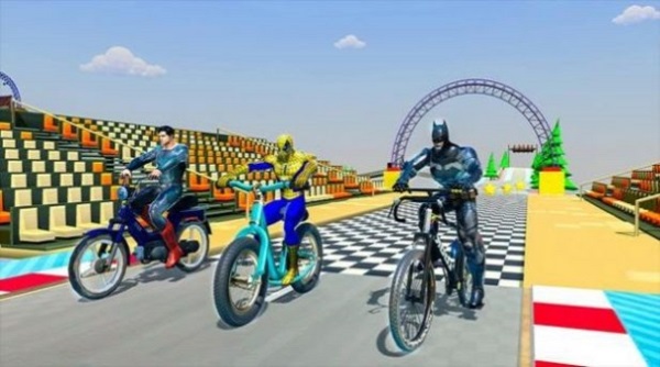 極限跑酷單車英雄(Superhero Bicycle Racing)