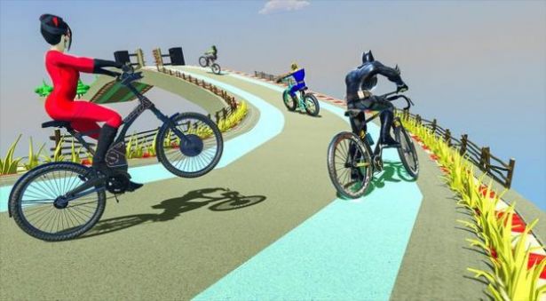 极限跑酷单车英雄中文版(Superhero Bicycle Racing)