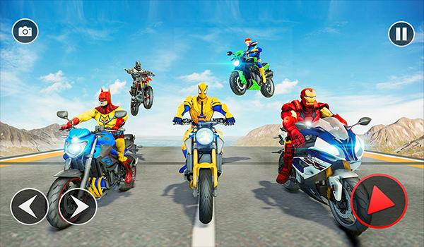 蜘蛛侠摩托赛车特技(Spider Hero Racing Bike Stunt)
