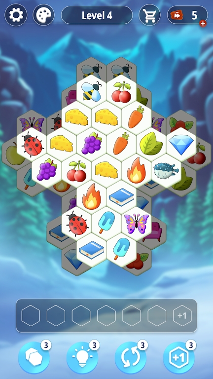 瓷砖匹配六边形(Tile Match Hexa)
