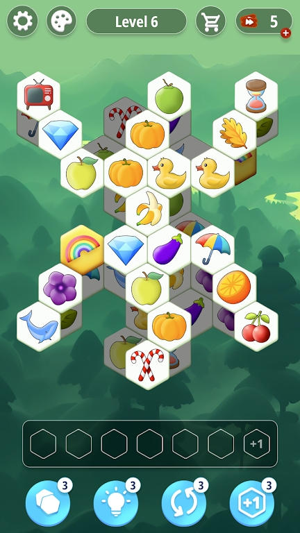 瓷砖匹配六边形(Tile Match Hexa)