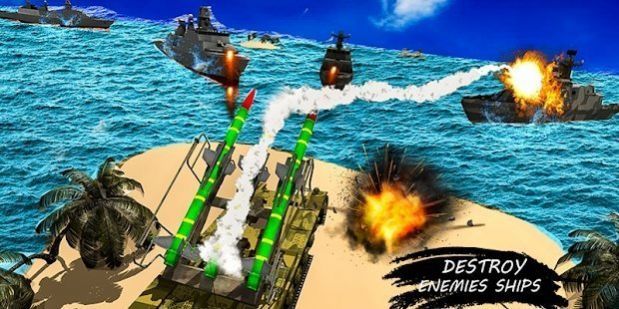 海军导弹发射战舰模拟(Missile Launcher Battleship Island Naval Attack)
