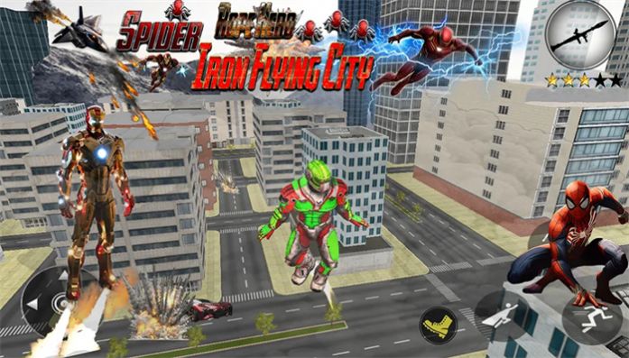 蜘蛛侠英雄钢铁飞城(Spider Rope Hero Iron Flying City)