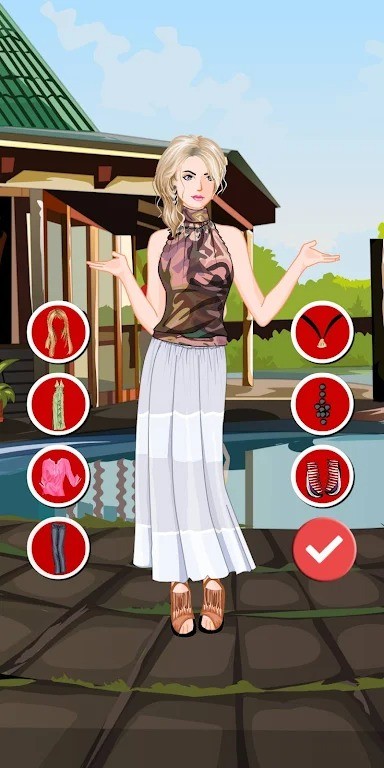 假日的换装游戏(Bungalow Holiday Dress Up)