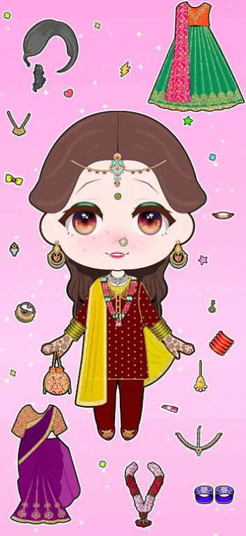 印度娃娃装扮(Indian Doll Dressup)