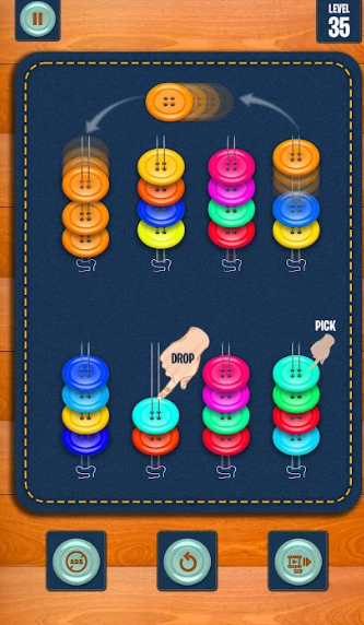 纽扣颜色排序(Screw Sort)