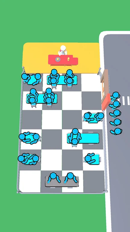 橡皮人餐厅队列(Restaurant Queue)