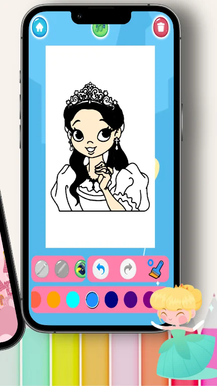 公主着色画画(Princess Coloring Game)