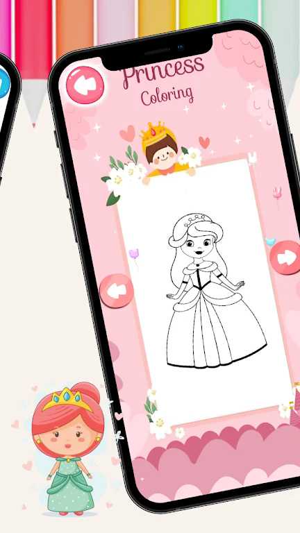 公主着色画画(Princess Coloring Game)