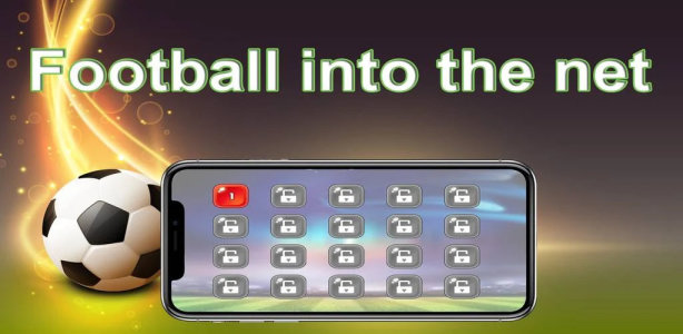 足球射入网(Football entering the net)