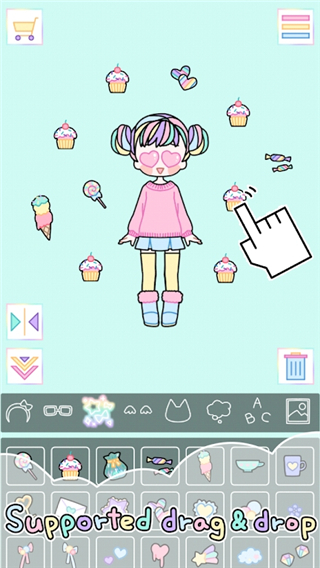 繽紛女孩換裝秀游戲