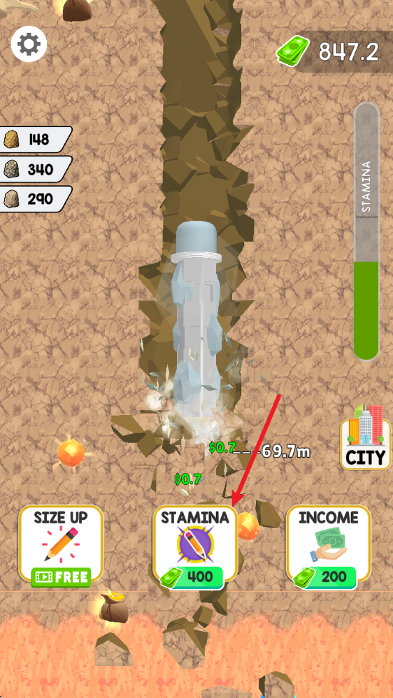 鉛筆挖掘建造城市