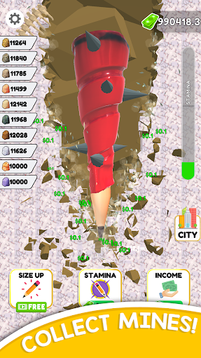 鉛筆挖掘建造城市
