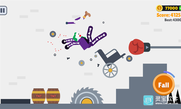 布娃娃跳跃下落大师游戏玩法2